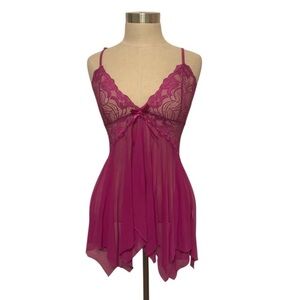 Avid Love Purple Lace Babydoll Fairy Slip Dress